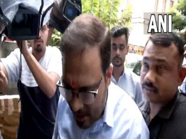 IAS officer Sanjeev Jaiswal arrives at ED office in Mumbai. (Photo/ANI)