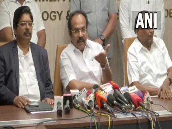 Tamil Nadu Finance Minister Thangam Thennarasu speaking to the media (Photo/ANI)