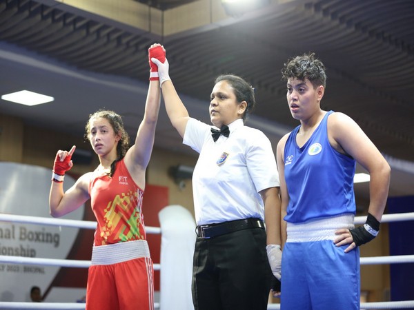Nikita Chand after winning her bout in semi-final of Youth Women's National Boxing Championship (Image: BFI media)