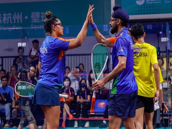 Dipika Pallikal and Harinder Sandhu. (Photo- World Squash Twitter)