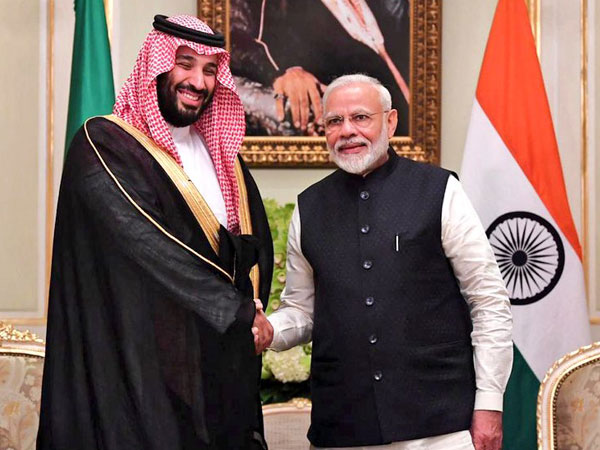 Prime Minister Narendra Modi and Saudi Crown Prince Mohammed bin Salman. (File Photo/ANI)