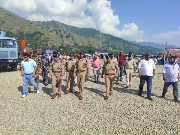 ADGP Jammu oversees security at Yatri Niwas for ongoing Amarnath Yatra. (Photo/ANI)