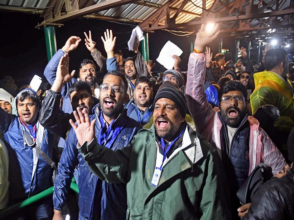 Amarnath Yatris at Baltal base camp in Jammu and Kashmir's Ganderbal district 
