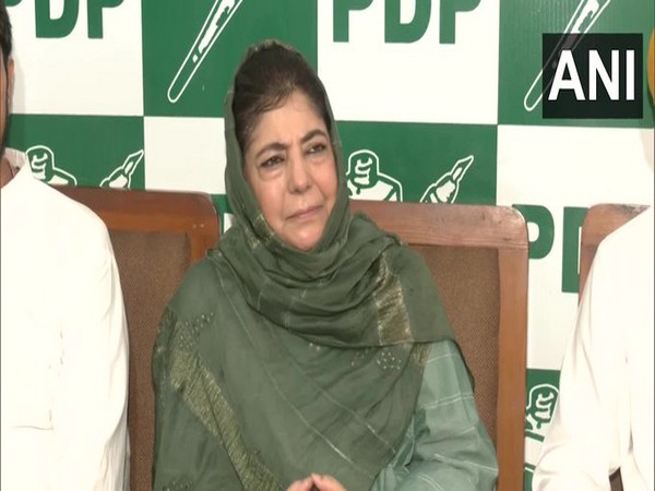 PDP Chief Mehbooba Mufti. (Photo/ANI)