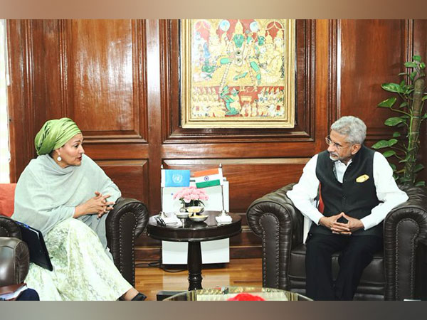 United Nations Deputy Secretary-General Amina J Mohammed, External Affairs Minister S Jaishankar (Image Credit: Twitter/@DrSJaishankar)