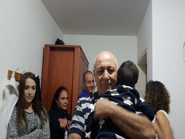 Residents of Kibbutz Nir Am, adjacent to the Gaza Strip in a bomb shelter during a Palestinian rocket attack (Photo/TPS)