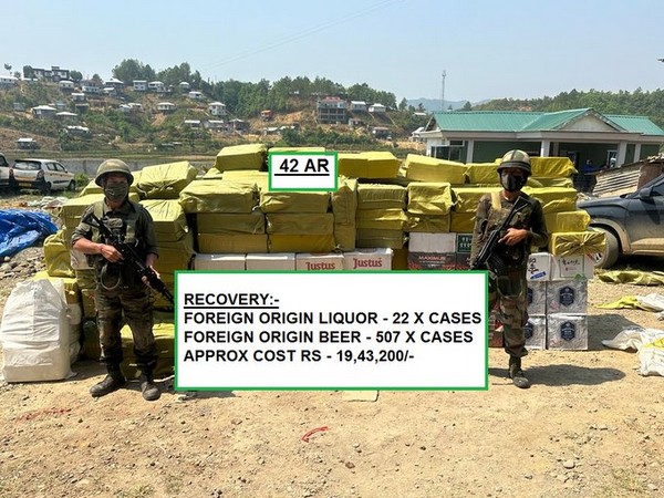 Assam rifles recover foreign-origin liquor, beer worth lakhs in Champai. (Photo/PRO Assam Rifles)