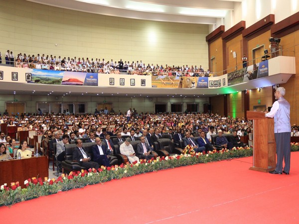 External Affairs Minister S Jaishankar interacting with the members of the Indian community in Dar es Salaam, Tanzania. (Photo Credit: Twitter/@DrSJaishankar)