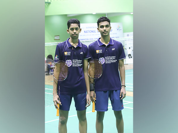 India's boys' doubles badminton pair Nicholas and Tushar (Image: BAI media)