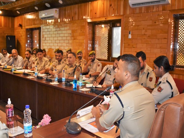 SSP Baramulla chairs security review meeting (Photo/ANI)