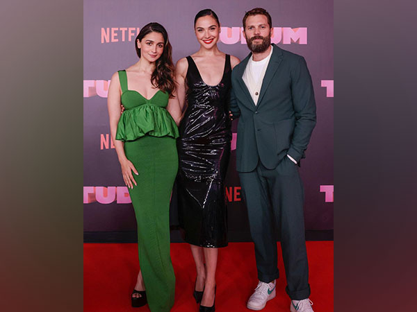 Alia Bhatt with Gal Gadot and Jamie Dornan (Image source: Instagram)
