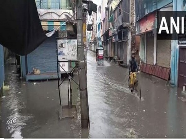 Waterlogging in Moradabad city. (Photo/ANI)