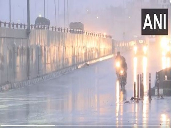 Rain continues to lash parts of Delhi on Sunday morning. (Photo/ANI)