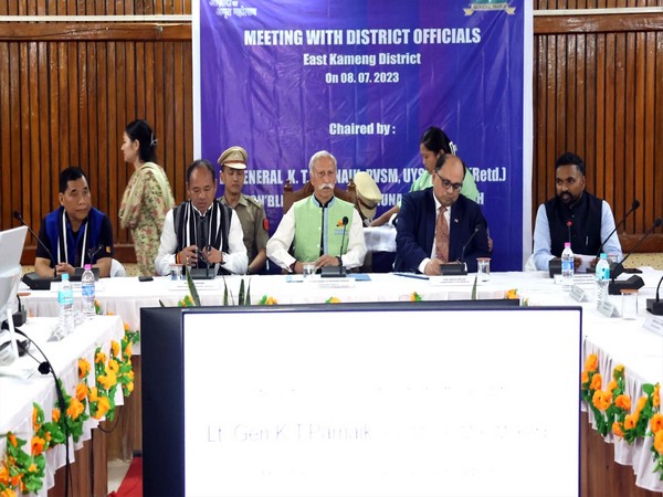 Arunachal Pradesh Guv reviews developmental works of East Kameng district (Photo/ANI)