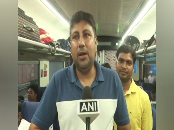 Atish Dhar Chaturvedi, a passenger on Vande Bharat (Photo/ANI)
