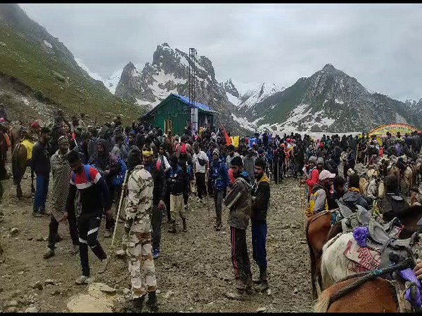 Devotees gear up as Amarnath Yatra resumes from Pahalgam in jammu and Kashmir (Photo/ANI)