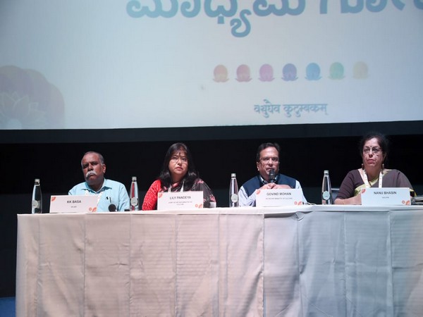 Press briefing of Third G20 Culture Group (CWG) meet in Hampi, Karnataka on Sunday. (Photo/PIB)