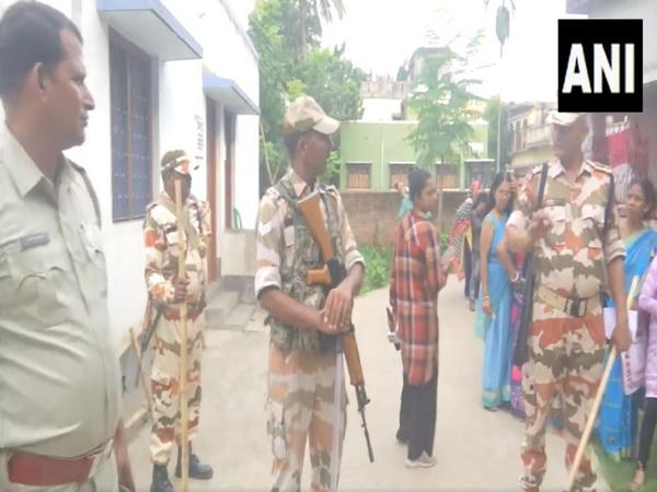 Re-poll under heavy security cover in Murshidabad.(Photo/ANI)