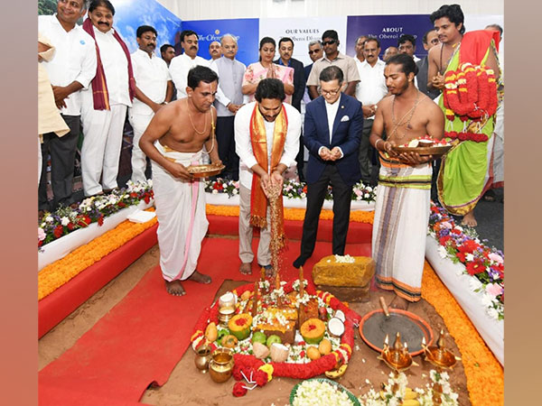 Andhra CM Jagan kickstarts construction of 3 Oberoi hotels in Andhra Pradesh. (Photo/ANI)