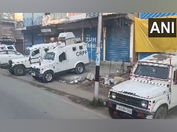 Visuals from NIA raid in Pulwama. (ANI/photo)