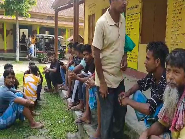 Visuals from the relief camp in Dhubri, Assam. (Photo/ANI)
