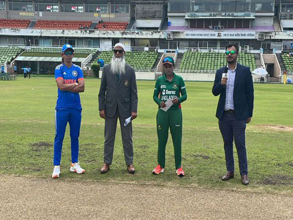 India captain and Bangladesh captain at the toss (Photo: Twitter/BCCI Women)
