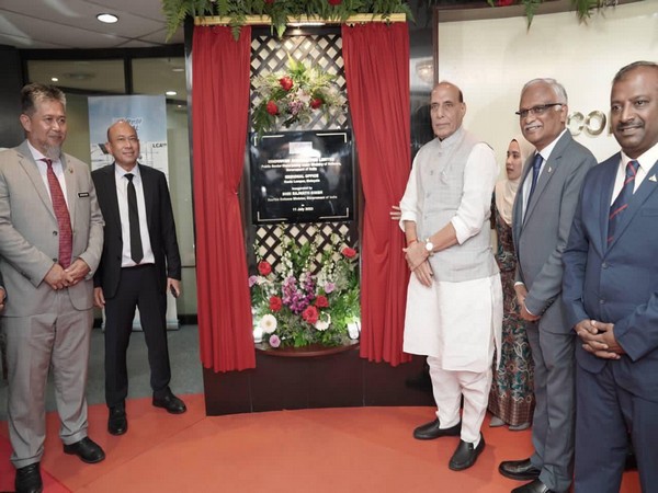 Defence Minister Rajnath Singh inaugurates HAL’s Regional Office in Kuala Lumpur. (Photo Credit - Twitter: @DefenceMinIndia)