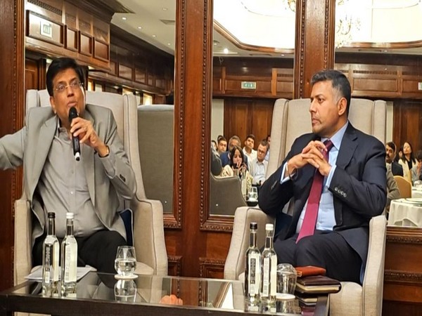 Union Minister of Commerce & Industry, Piyush Goyal, and Indian High Commissioner to UK, Vikram Doraiswami (Photo/ANI)