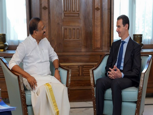 Minister of State (MoS) for External Affairs V. Muraleedharan and President of Syria Dr Bashar al-Assad