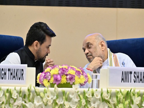 Union Minister of Information and Broadcasting and Minister of Youth Affairs and Sports, Anurag Singh Thakur and Union Home Minister Amit Shah (File Photo/ANI)