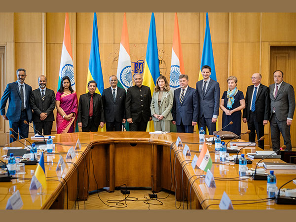 Ministry of External Affairs Secretary (West) Sanjay Verma and First Deputy Minister of Ukraine's Foreign Ministry Emine Dzhaparova. (Photo/Twitter)