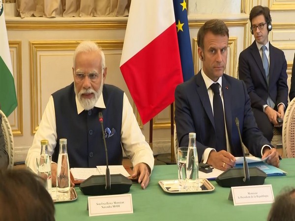PM Narendra Modi and French President Emmanuel Macron address the India-France CEO Forum (Photo/ANI)