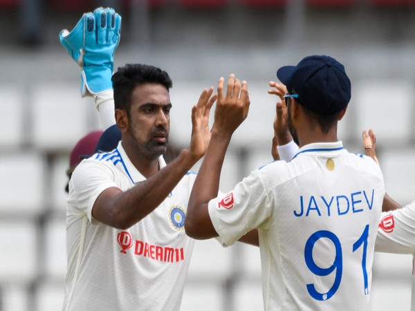 Ravichandran Ashwin celebrates after taking a wicket against West Indies (Image: Twitter/BCCI)