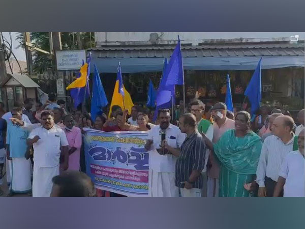 KLCA members holding a Police station march in Thiruvananthapuram(Photo/ANI)