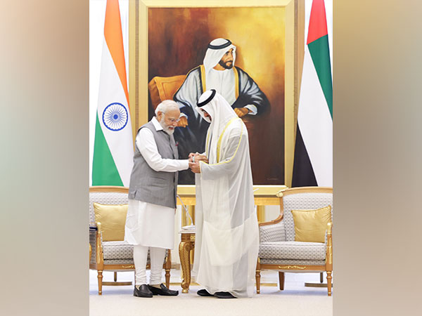 Prime Minister Narendra Modi and United Arab Emirates President Sheikh Mohamed bin Zayed Al Nahyan. (Photo/ANI)