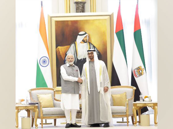 Prime Minister Narendra Modi  and UAE President HH Sheikh Mohamed bin Zayed Al Nahyan. (Photo: Twitter//MEA)