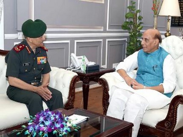 CDS Gen Anil Chauhan with Defence Minister Rajnath Singh (File Photo/ANI)
