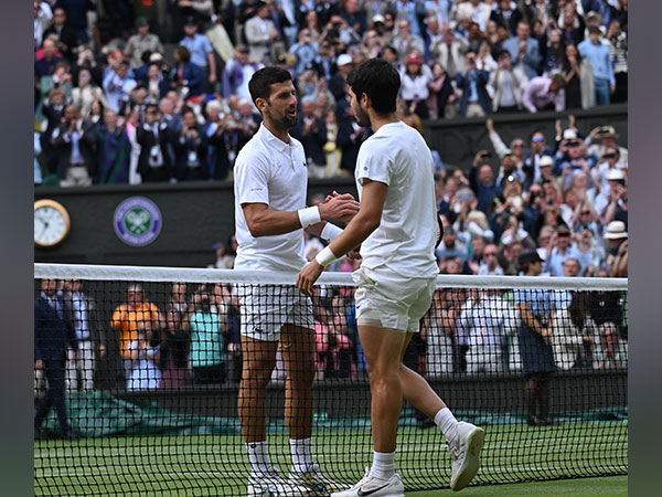 Novak Djokovic and Carlos Alcaraz. (Photo- Wimbledon Twitter)
