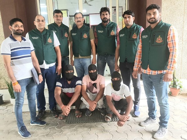 Three members of firearms syndicate arrested by Delhi Police. (ANI/photo)