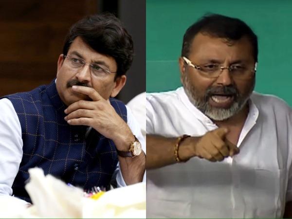 BJP leaders Manoj Tiwari and Nishikant Dubey (File Photo/ANI)