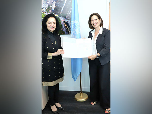 India's Permanent Representative to the UN, Ruchira Kamboj with Melissa Fleming, Under Secretary General of UN (Image Credit: Twitter/@IndiaUNNewYork)