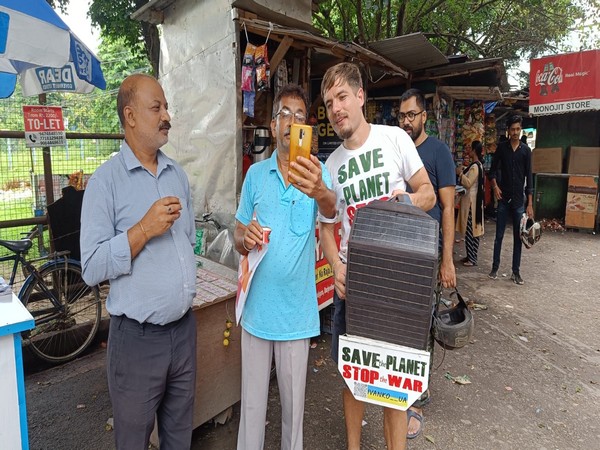 Ukraine activist Ivanko Bobeiko at Siliguri. (Photo/ANI)