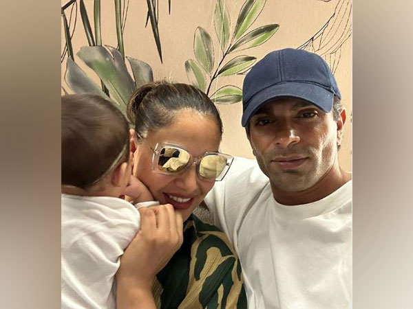Bipasha Basu with her daughter and Karan Singh Grover (Image source: Instagram)