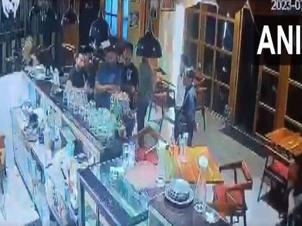 CCTV footage of hotel at Jaipur that was vandalized (Photo/ANI) 