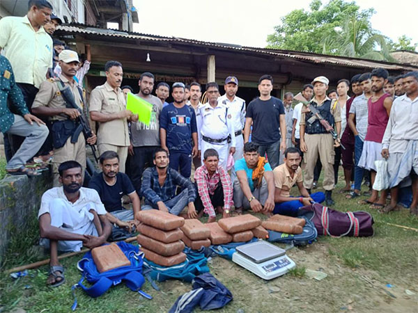 Police seize large quantities of cannabis in Assam's Karimganj district(Photo/ANI)