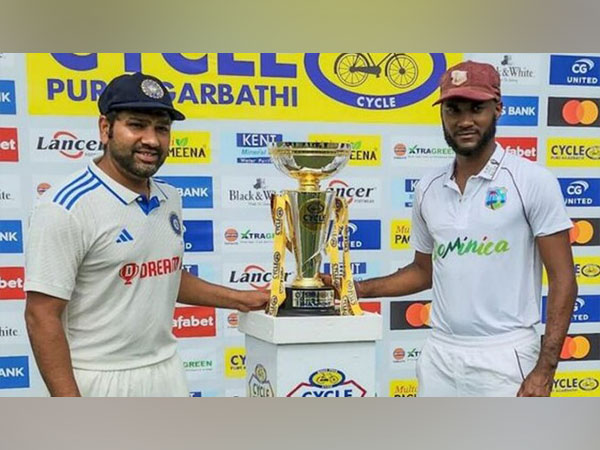 Rohit Sharma and Kraigg Brathwaite (Image: BCCI Twitter)