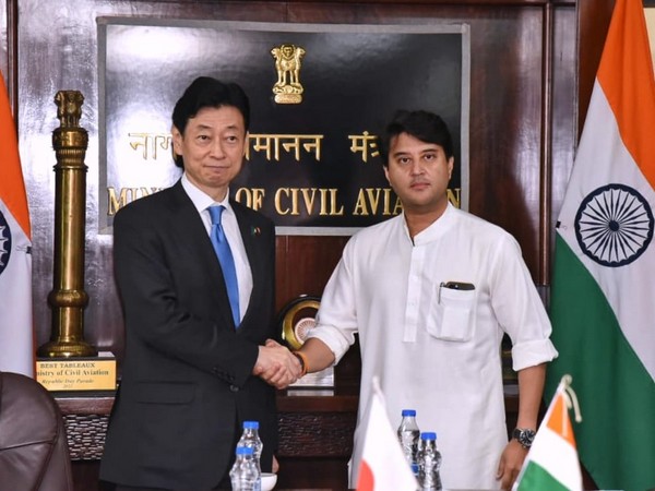 Union Minister Jyotiraditya Scindia meets Japan's Economy, Trade and Industry minister Nishimura Yasutoshi