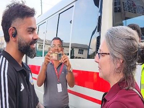 Virat Kohli meets Joshua da Silva's mom (Image: Twitter/ BCCI)