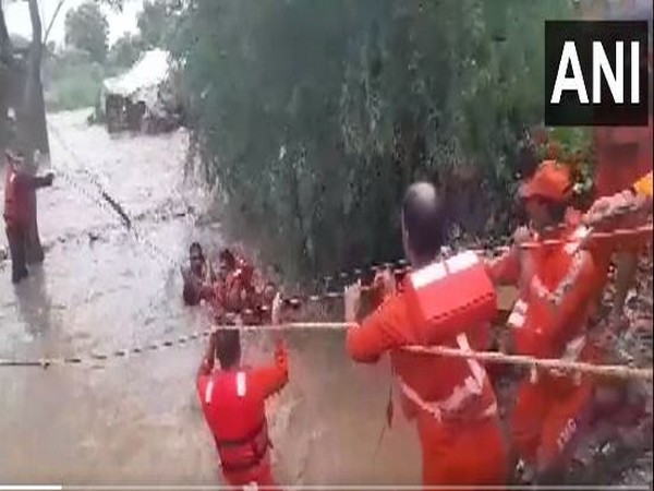 NDRF team conducts rescue operation in Gujarat's Junagadh (Image/ANI)