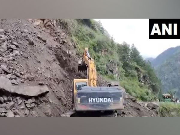 Restoration work near Nigulsari in Kinnaur district (Image/ANI)